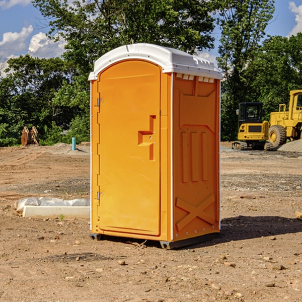 how often are the portable restrooms cleaned and serviced during a rental period in Porter PA